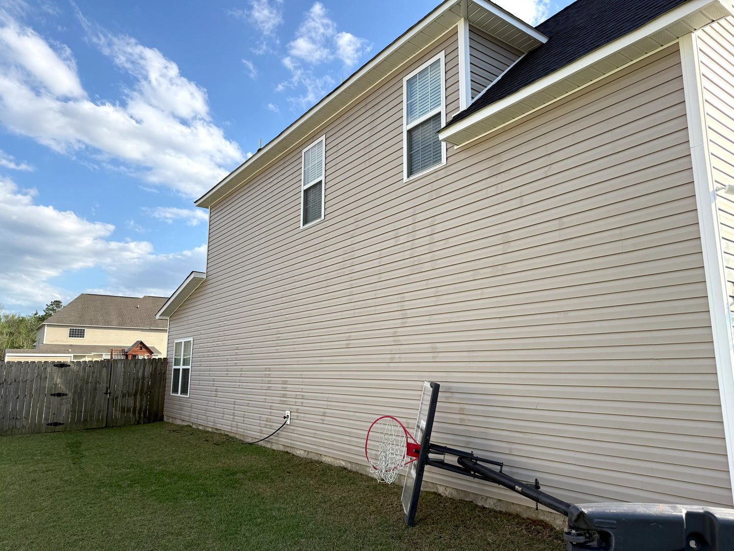 Professional pressure washing results