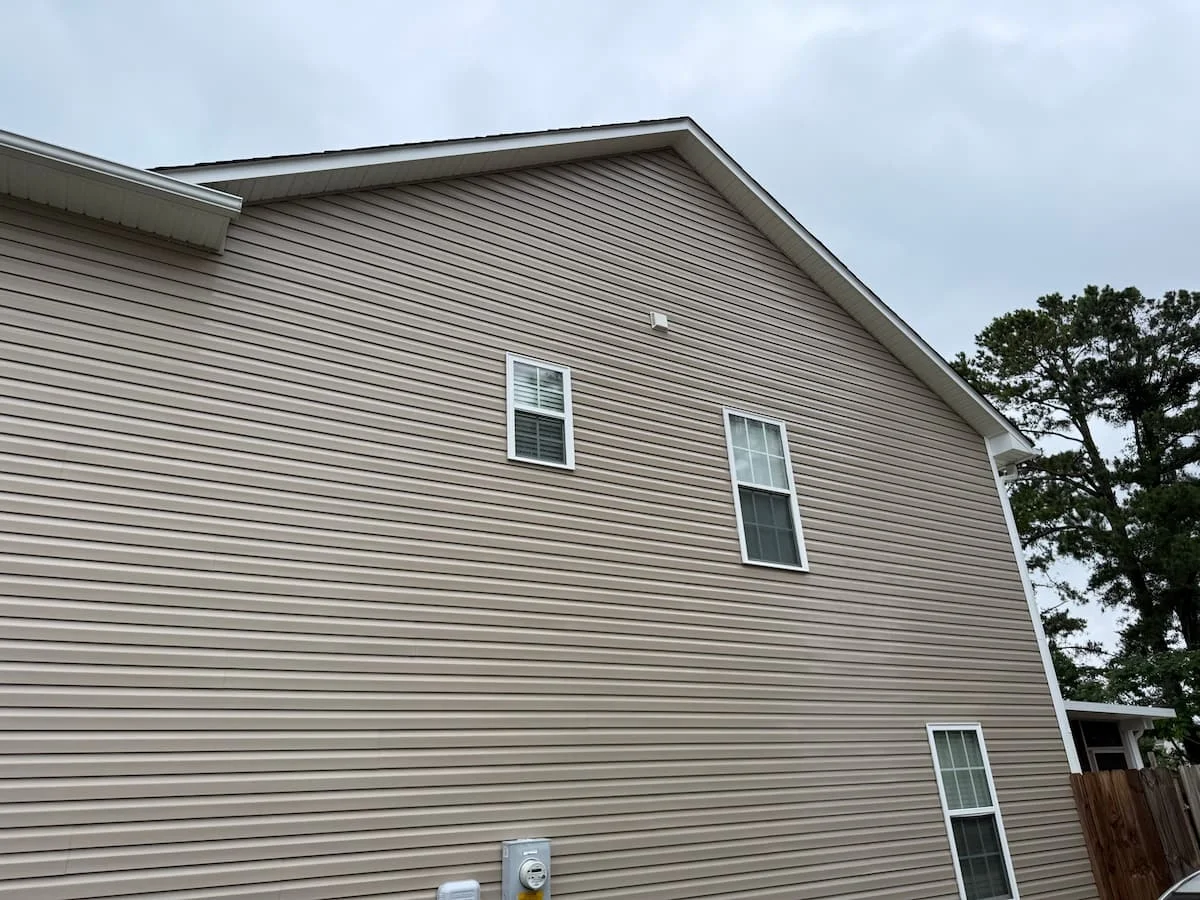 After pressure washing - clean restored surface