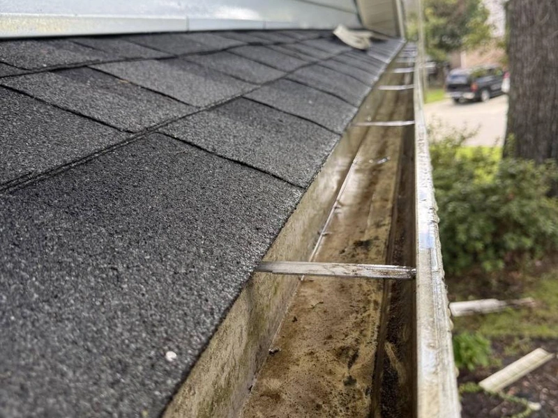 Professional gutter cleaning service removing debris and restoring proper drainage