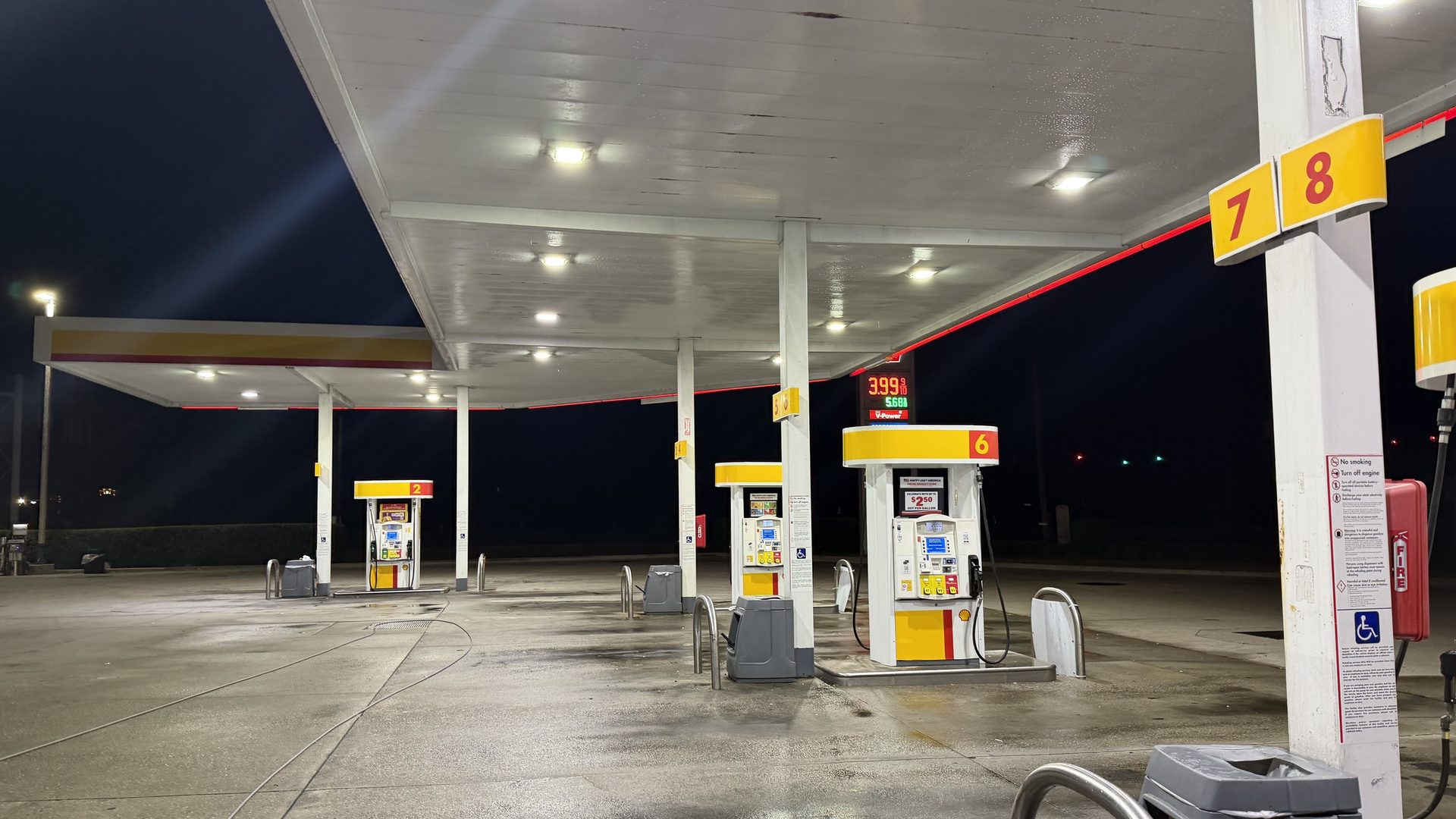 Gas station canopy and pump pad cleaning in Jacksonville, NC